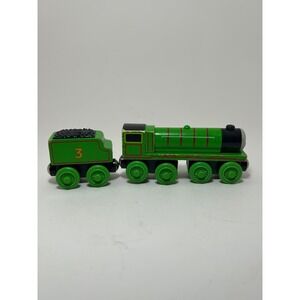 Thomas & Friends Henry the Green Engine Wooden Railway Train with Tender 3